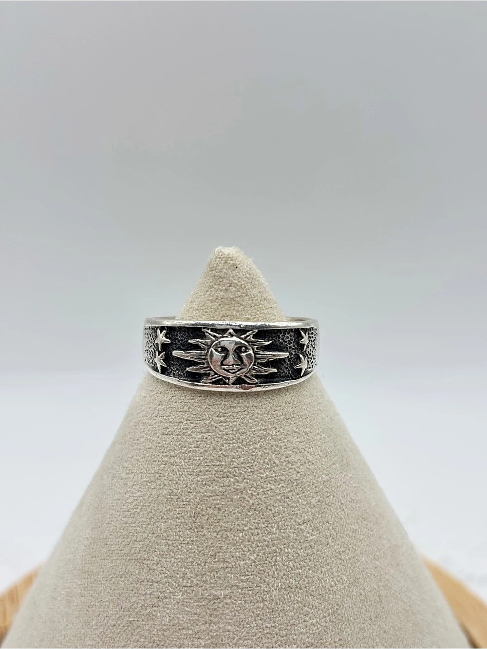 Sterling Silver Sun Ring Size 9